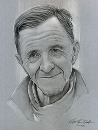 Mosolygós férfi portréja - 'KLASSZIUS' ceruza portrérajz