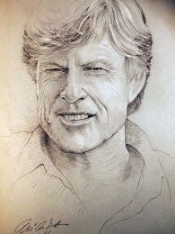 Robert Redford portré - ceruza rajz